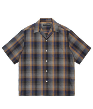 OMBRE CHECK OPEN COLLAR SHIRT
