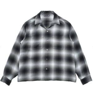 R.Flannel Ombre Open Collar SH