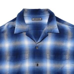 R.Flannel Ombre Open Collar SH