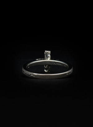 Engraved Tiny Cross Ring