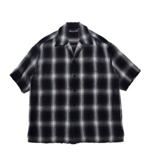 Rayon Dobby Plaid S.S Open Collar SH