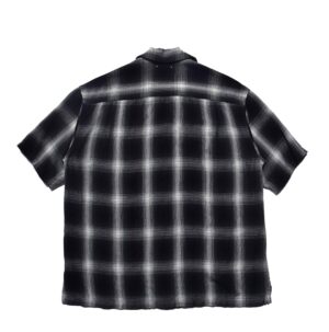 Rayon Dobby Plaid S.S Open Collar SH
