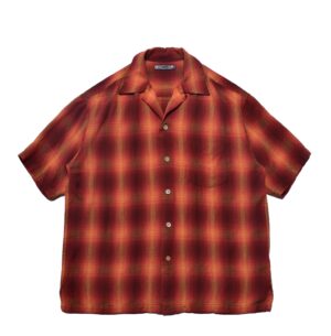 Rayon Dobby Plaid S.S Open Collar SH