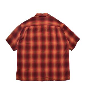 Rayon Dobby Plaid S.S Open Collar SH