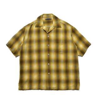 Rayon Dobby Plaid S.S Open Collar SH