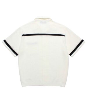 KNIT OPEN COLLAR SHIRT