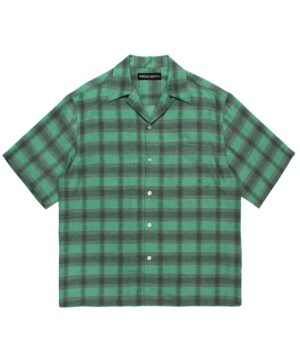 OMBRE CHECK OPEN COLLAR SHIRT