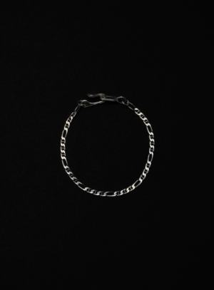 Stud Link Figaro Narrow Chain Bracelet