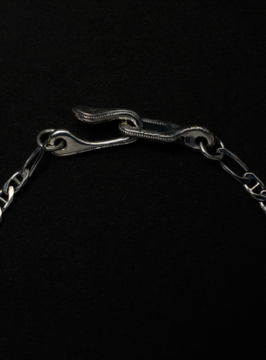 Stud Link Figaro Narrow Chain Bracelet