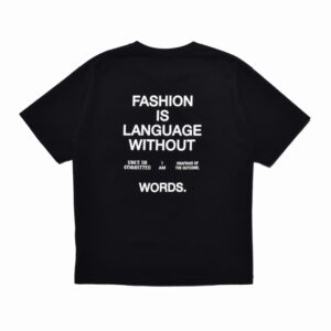 FASHION IS LANGUAGE Crewneck Pocket Tee