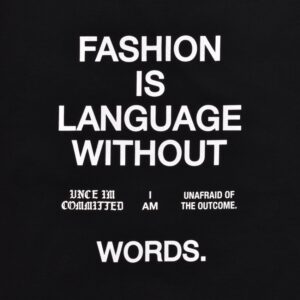 FASHION IS LANGUAGE Crewneck Pocket Tee