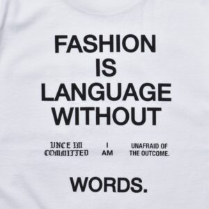 FASHION IS LANGUAGE Crewneck Pocket Tee