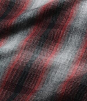 OMBRE CHECK OPEN COLLAR SHIRT