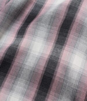 OMBRE CHECK OPEN COLLAR SHIRT