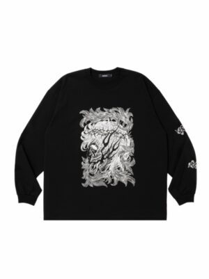 Pima Cotton L/S Tee (Leaf Skull)