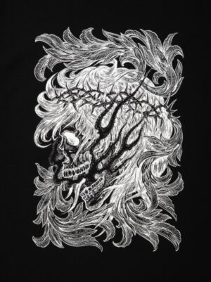 Pima Cotton L/S Tee (Leaf Skull)