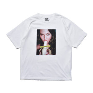 Mike Dowson Holding a Banana Girl Photo Tee by Stie-lo