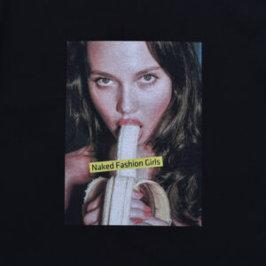 Mike Dowson Holding a Banana Girl Photo Tee by Stie-lo
