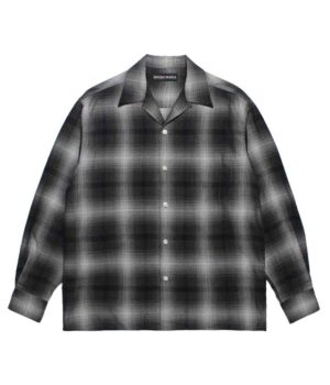 OMBRE CHECK OPEN COLLAR SHIRT