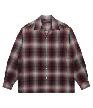 OMBRE CHECK OPEN COLLAR SHIRT