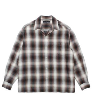 OMBRE CHECK OPEN COLLAR SHIRT