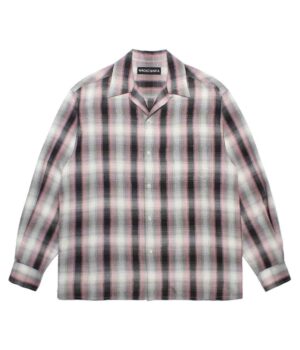 OMBRE CHECK OPEN COLLAR SHIRT