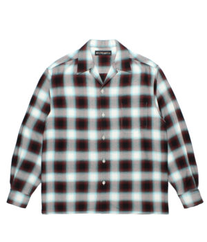 OMBRE CHECK OPEN COLLAR SHIRT