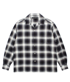 OMBRE CHECK OPEN COLLAR SHIRT
