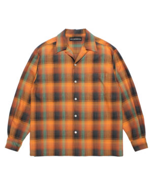 OMBRE CHECK OPEN COLLAR SHIRT