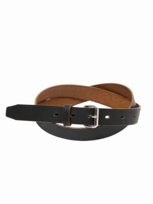 Tea-Core Leather Narrow Belt